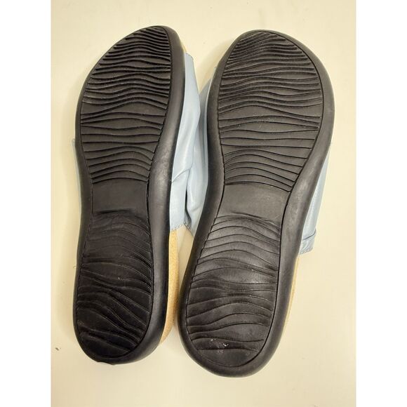 Taos Women’s Gift 2 Blue Leather Slip On Thong Sandals Size US 9 9.5 40 - Picture 8 of 9